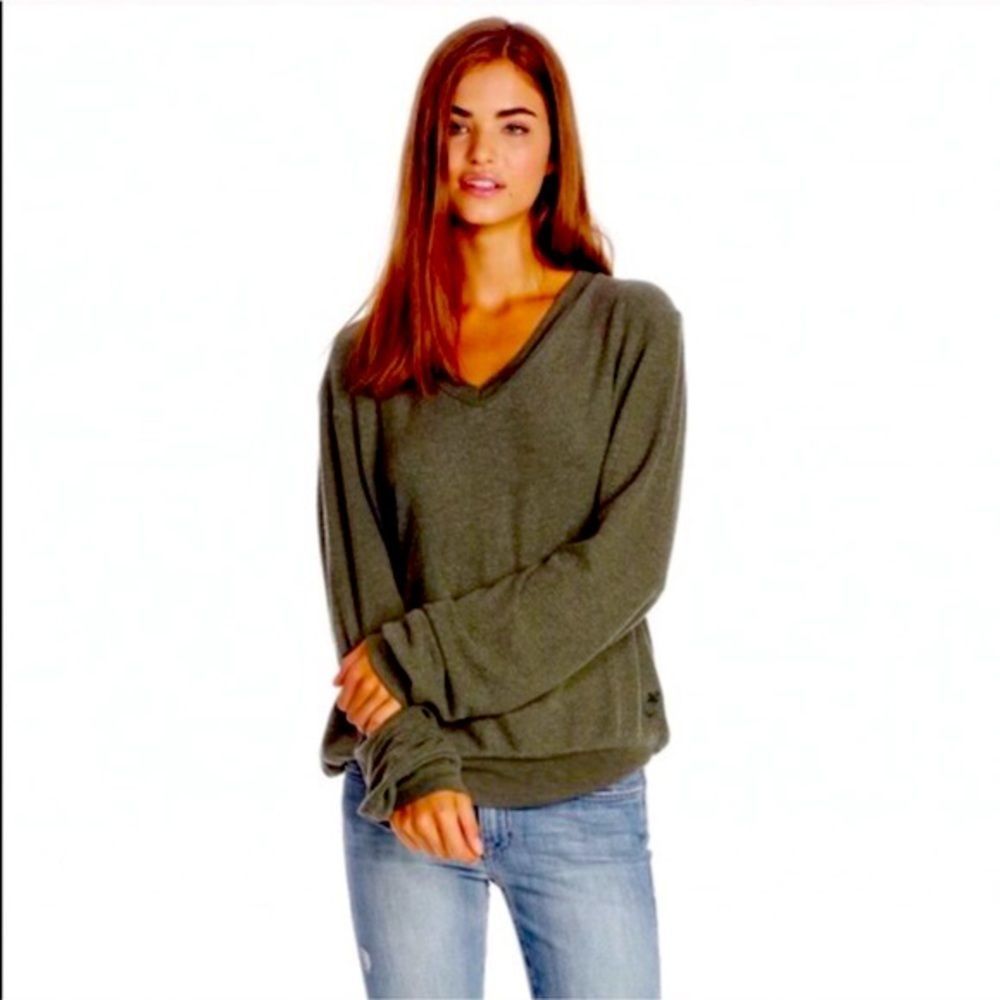 WILDFOX ❤️ slouchy v neck sweater